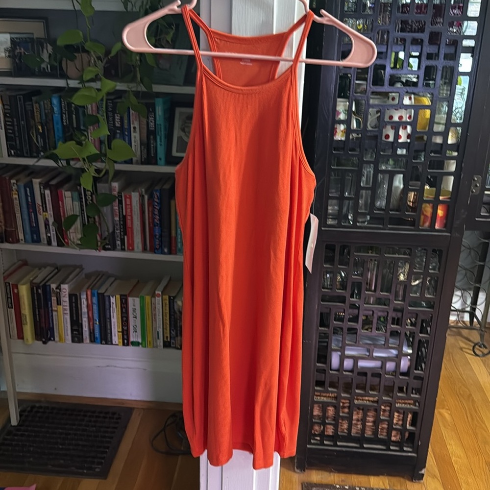 Spiritual Gangster Remi Ribbed Racerback Self-Bra Dress, Tigerlily, NWT - Picture 3 of 6